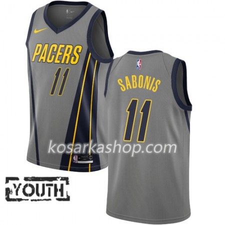 Dres Indiana Pacers Domantas Sabonis 11 Nike 2018-19 City Edition Siva Swingman - Dječji